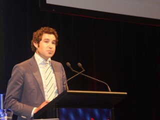 Bryce Camm addresses last week's BeefEx conference.