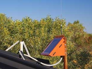 Telemetry installed on a remote water point.