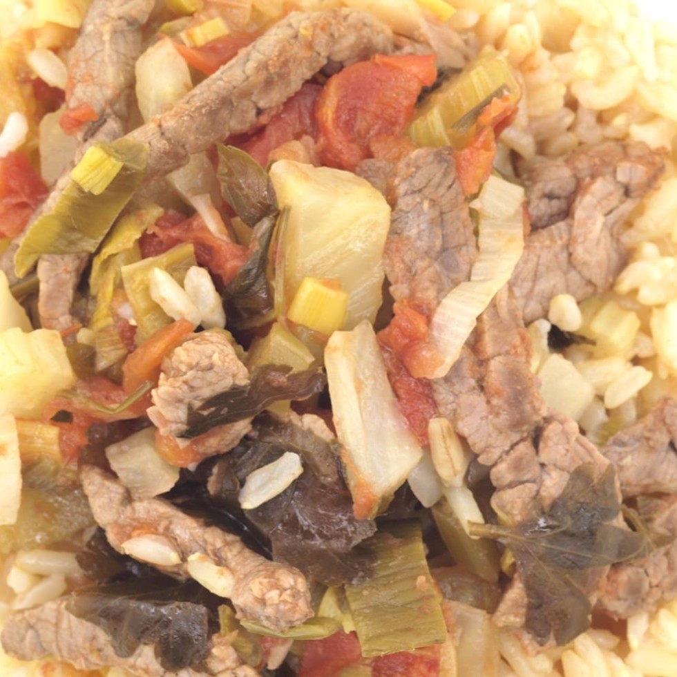This beef, leek and tomato casserole was processed using the HPP technology