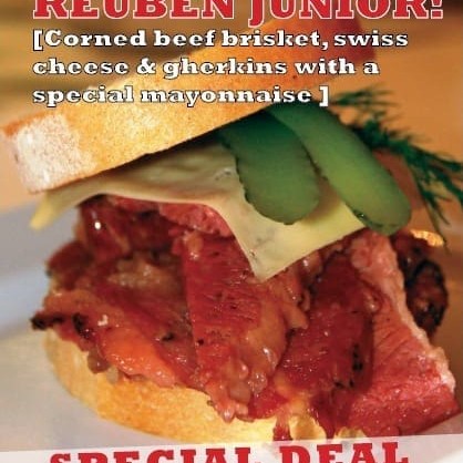 One Sydney sandwich bar is already marketing the Reuben Junior under this promotion campaign 