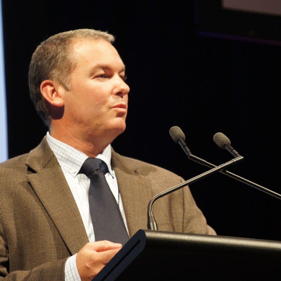 MLA managing director, Scott Hansen addresses lotfeeders at their recent conference