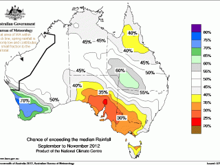 The spring rainfall outlook - click on images below to view outlook maps in larger format.