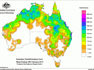 Where the rain fell across Australia in the seven days to yesterday. Click on image below article to view in larger format. Source: BOM