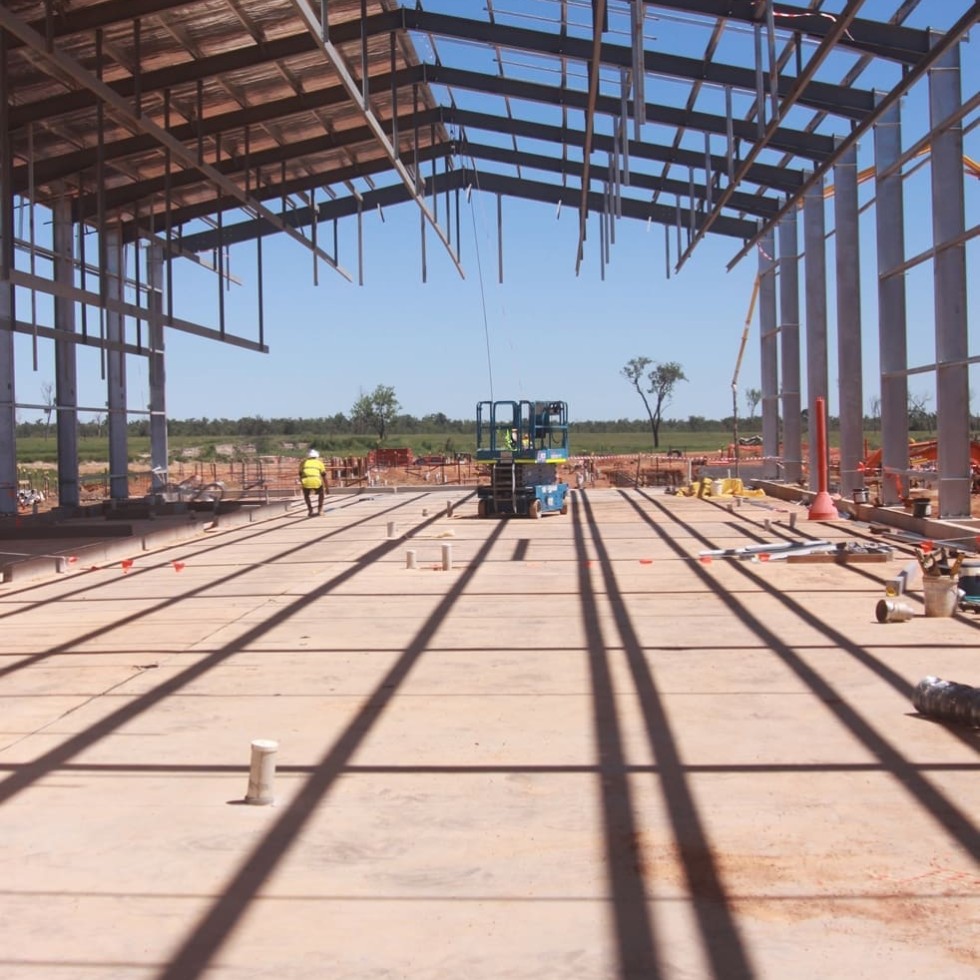 Shed infrastructure taking shape during this week's site visit 