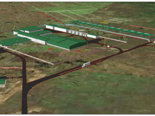 A graphic impression of AA Co's planned northern abattoir near Darwin. 