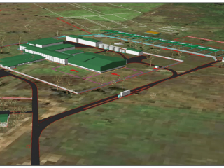 A graphic representation of how AA Co's planned northern abattoir south of Darwin will look if the project gets the green light.. 