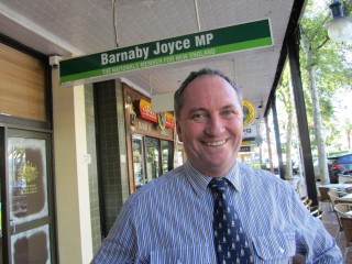 Barnaby Joyce at his New England electorate office in Tamworth.