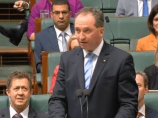 Barnaby Joyce delivers his maiden speech to the House of Representatives this morning.