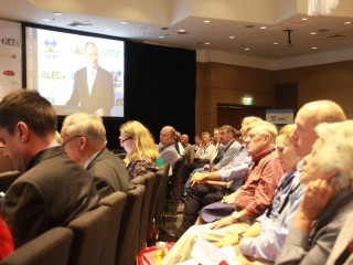 Barnaby Joyce addresses the LiveXchange Conference in Townsville last Thursday.