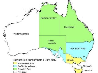 BJD zones in Australia.