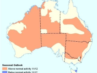 The Bushfire CRC is forecasting above normal bushfire activity this spring/summer for the areas shaded red. To view larger map click on image below article.