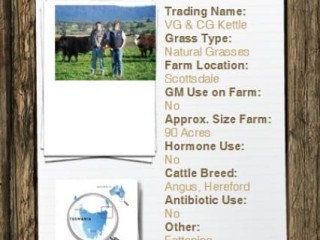Example of a traceability link back to a Tasmanian producer accessible through the QR-code back to Cape Grim's website