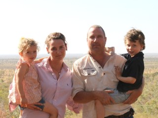 Jane Sale, pictured with husband Hadyn and children, launched the Central Station site to allow northern producers to tell their stories in their own words.