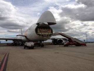 An aircraft on arrival at Astana in Kazakhstan.