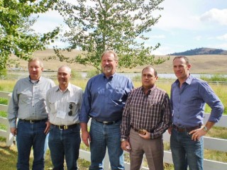Martin Unrau, Canadian Cattlemenâ??s Association; Andrew Ogilvie, Cattle Council Australia; J.D. Alexander, National Cattlemenâ??s Beef Association; Oswaldo ChÃ¡zaro, ConfederaciÃ³n Nacional Ganadera; and James Parsons, Beef+Lamb New Zealand at the September 2012 FNBA conference in Banff, Canada. 