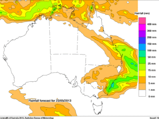 Thursday's rainfall forecast