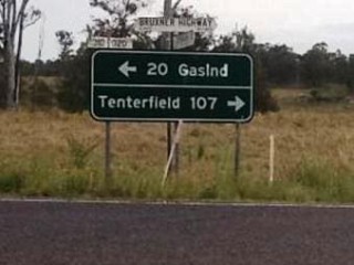 Not everyone wants CSG in northern NSW judging by the alterations made to this sign to Casino on the Bruxner Highway. Source: coalseamgasnews http://ow.ly/i/i7Kr