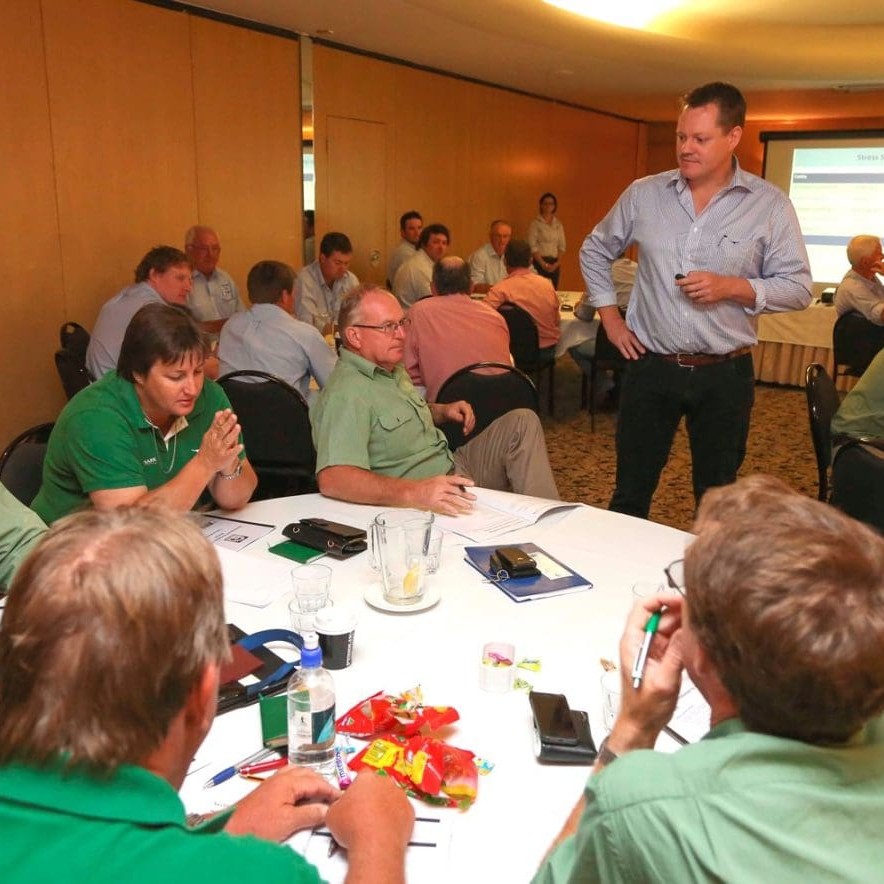 ALM director Patrick Hutchinson facilitates the first stock agent animal welfare training program in Griffith this week.