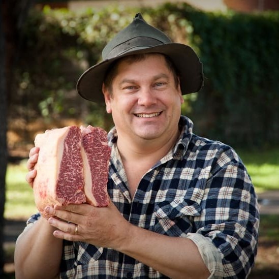 Victorian grassfed Wagyu beef producer Neil Prentice supplies raw material for the Huxtaburger chain