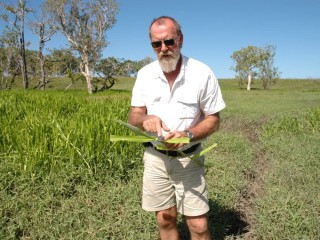 Peter Alden with stems from hymenache plants