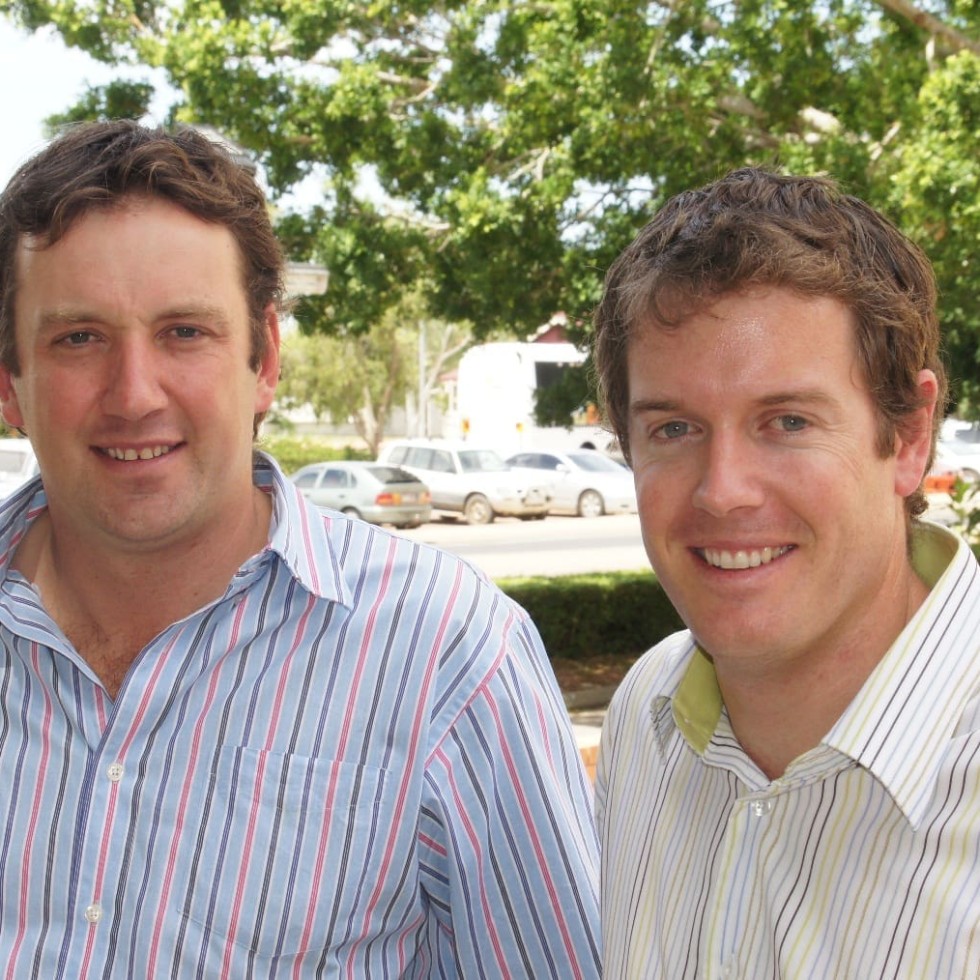 Ian McConnel, right, with Rising Champion runner-up Lauchie Cole from Tasmania