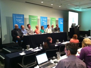 The panel of speakers at last Friday's RSPCA live export symposium.