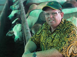 Greg Pankhurst at the Juang Jaya feedlot near Bandar Lampung.