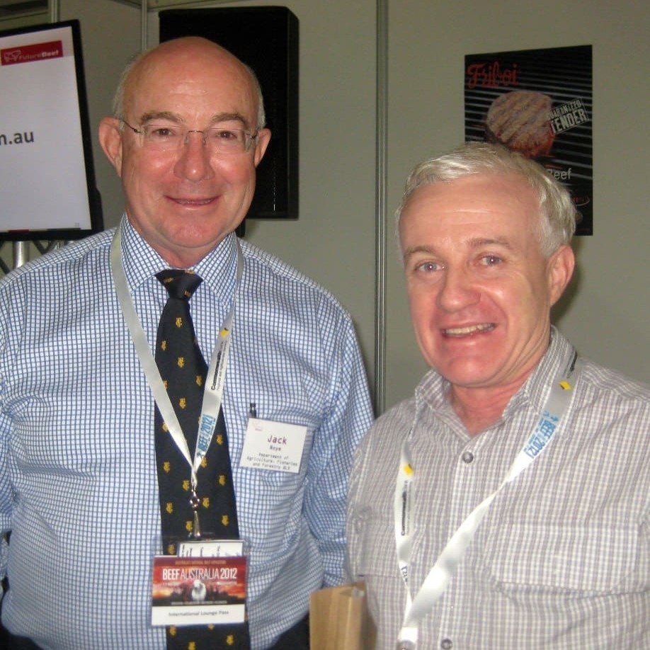 Newly-appointed Queensland Department of Agriculture, Fisheries and Forestry director-general Jack Noye (left) with Mick Sullivan, principal beef extension officer, Rockhampton. 