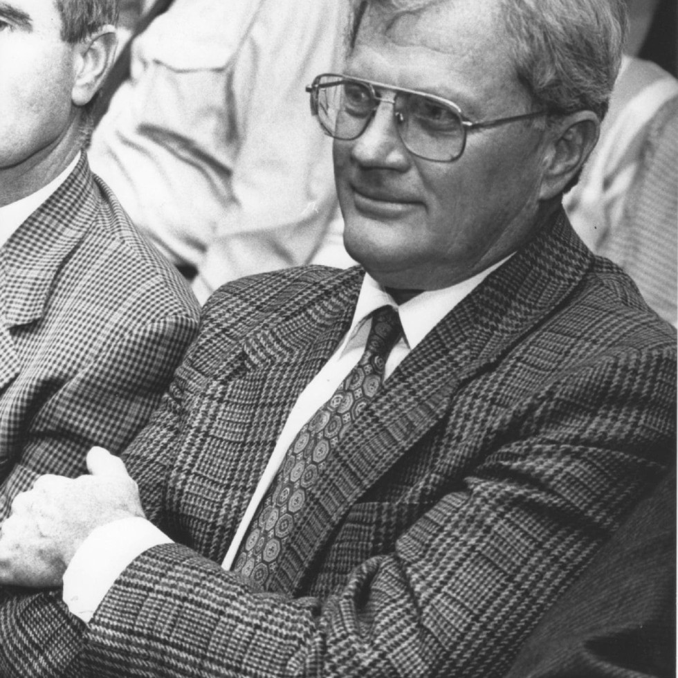 John Cox pictured during his heyday in 1997 during Stanbroke's purchase of the QNTP property aggregation for $100m.