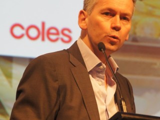 Coles merchandise director, John Durkan, speaking at the AMIC conference this morning