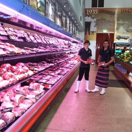The self-serve section of the meat offer at Jonsson's Farm Market in Cairns 