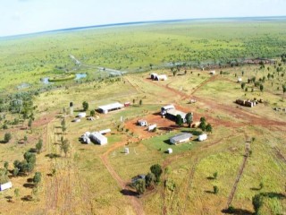 An aerial view Murranji Station near Elliott in the Northern Territory. 