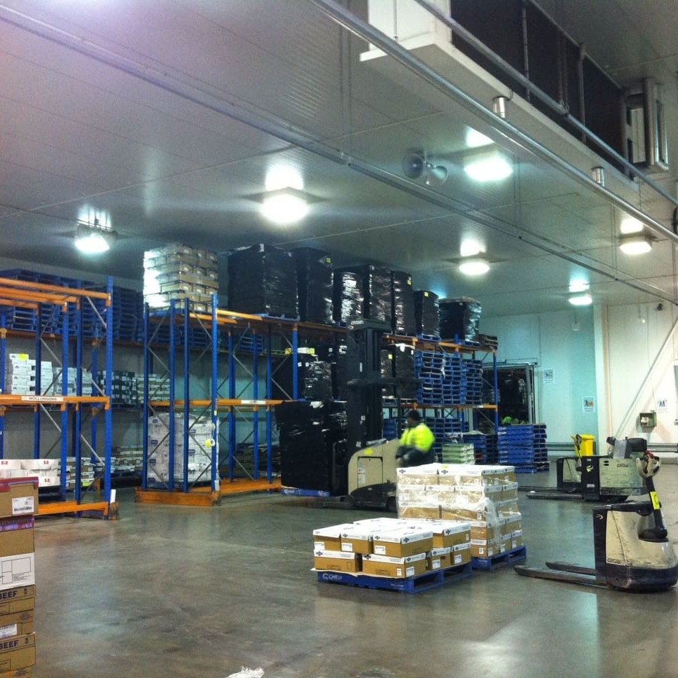 The cavernous 3000sq m refrigerated marshalling area