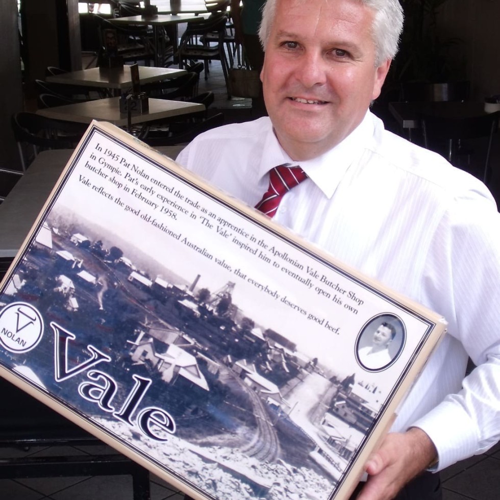 Terry Nolan with the heritage inspired Vale brand carton-lid