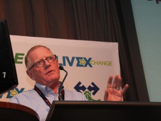 Tim Kelf addressing the LiveXchange Conference in Townsville earlier this month.