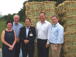 The latest consignment of 24 tonnes of Auistralian hay being delivered to Japanese farmers this month