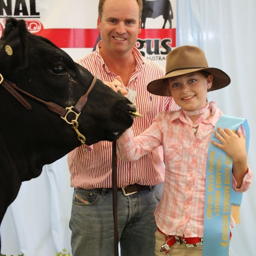 The Roundup's rising star award recipient Charlie Durham Put with sponsor, Corey Ireland.