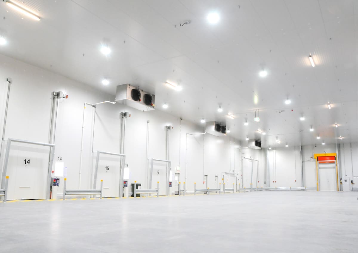 Cavernous cold storage facility in Primo's world-class Brisbane factory