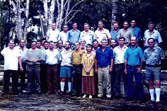 Stock inspectors and Government vets at a BTEC workshop at Berrimah Farm in 1994.