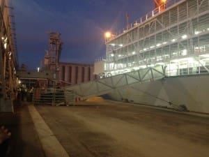 MV Dareen along side at Portland.