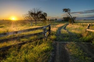 Farm Road Sunset, Queensland, Australia