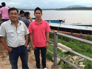 At the loading port with Eddie (left) with the Thai Quarantine official. 