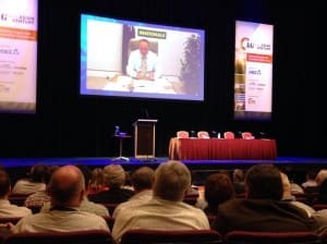 Barnaby Joyce addresses the Ag in the Asian Century conference in Toowoomba this morning via Skype from Canberra.