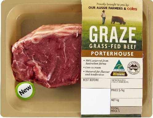 Coles grassfed brand Porterhouse