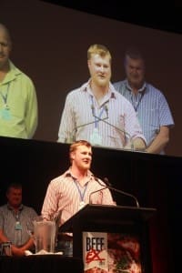 Rory Hart address the BeefEx conference.