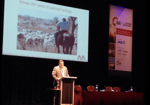 Jason Strong addresses the Ag in the Asian Century conference in Toowoomba this morning. 
