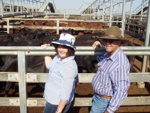 Greg and Kerry Ladbrook, Bulah, Yuleba, sold EU Black Brangus steers to 212c/kg for 386kg to return $819/head at Tuesday’s Roma Store Sale.