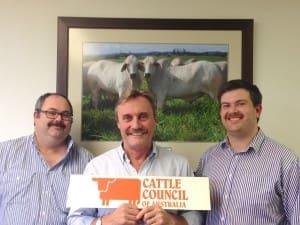 Movine-bros: Jed Matz, Justin Toohey and Mark Harvey Sutton sporting their new soup strainers. 