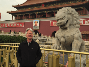 The author in Beijing this week.  Reports commence from China next month
