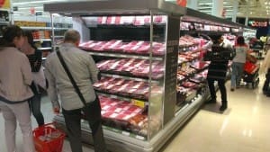 Cleavers Organic beef on offer in a Coles supermarket